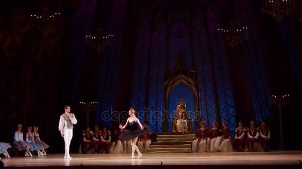 Klassiek ballet Zwanenmeer — Stockvideo