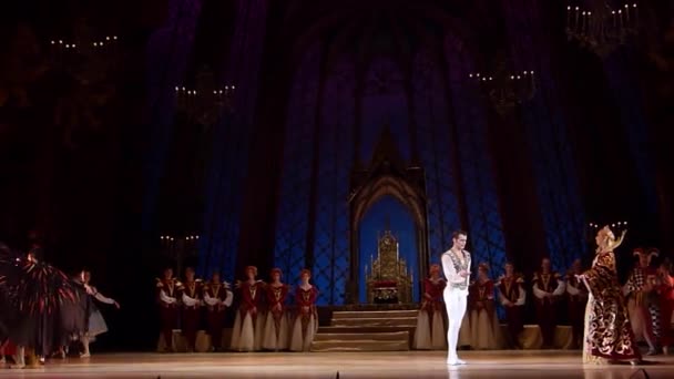 Klassiek ballet Zwanenmeer — Stockvideo