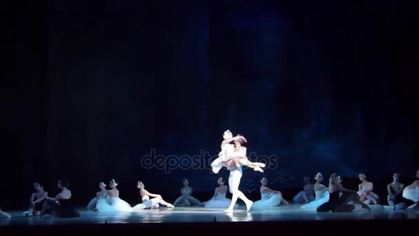 Balletto classico Lago dei cigni — Video Stock