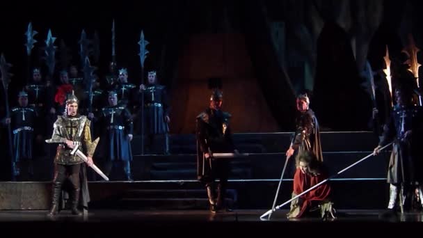 Klasik opera Troubadour — Stok video