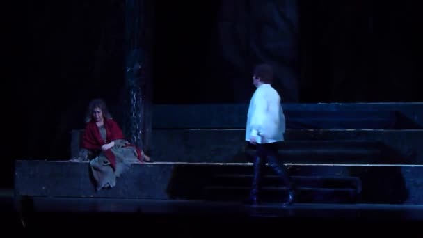 Opera klasik Troubadour — Stok Video