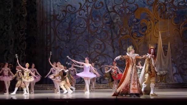 Klassisches Ballett schlafende Schönheit — Stockvideo
