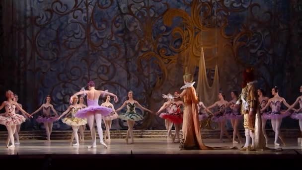 Klassisches Ballett schlafende Schönheit — Stockvideo