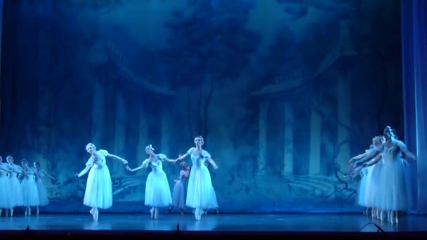 Classical ballet Sylphs — Stock Video