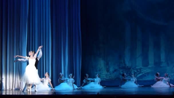 Классический балет "Сильфы" — стоковое видео