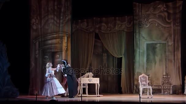 Klasik opera Seville Kuaför — Stok video