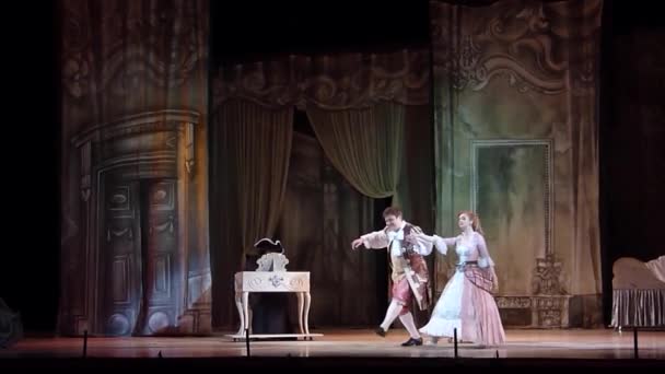 Classical opera The Barber of  Seville — Stock Video