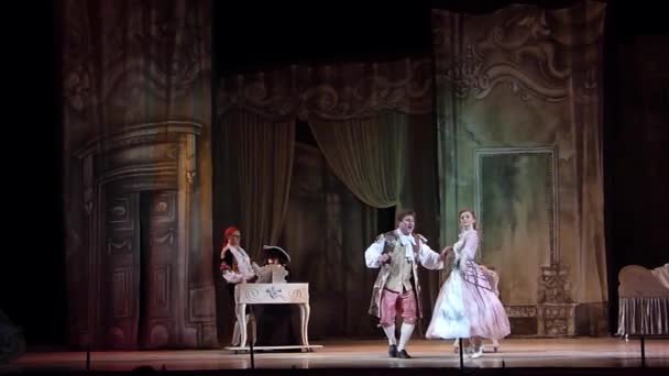 Классическая опера "Севильский цирюльник" — стоковое видео