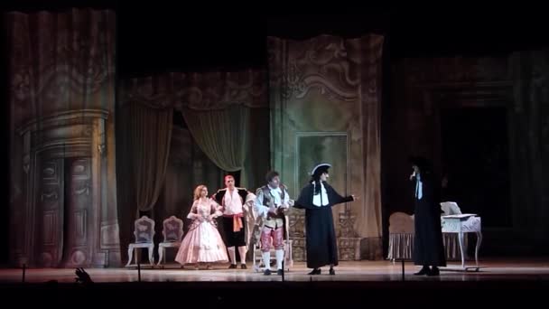 Classical opera The Barber of  Seville — Stock Video