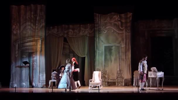 Klasik opera Seville Kuaför — Stok video