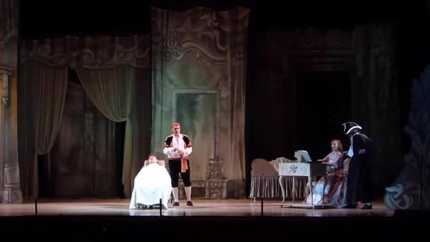 Classical opera The Barber of  Seville. — Stock Video