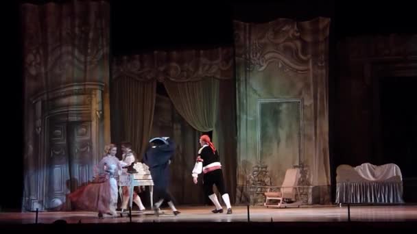 Classical opera The Barber of  Seville. — Stock Video