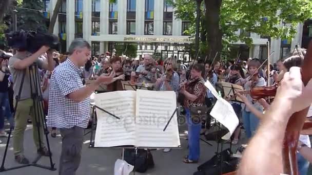 Manifestación de protesta de la intelectualidad creativa — Vídeo de stock