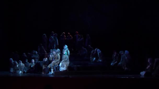 Dnipro Ukraine November 2017 Mitglieder Des Opern Und Balletttheaters Dnipro — Stockvideo