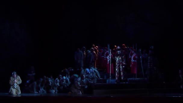 Днипро Украина Ноября 2017 Года Члены Днепровского Театра Оперы Балета — стоковое видео