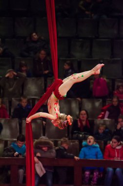 Sirk gösterisi parlak arena