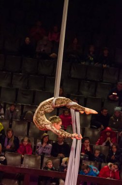 Sirk gösterisi parlak arena