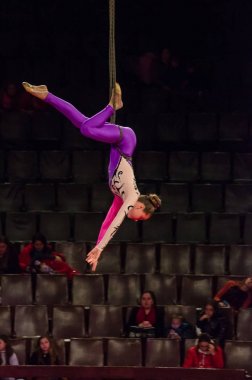 Sirk gösterisi parlak arena