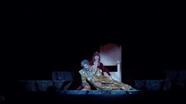 Dnipro Ucrânia Novembro 2017 Membros Teatro Dnipro Opera Ballet Realizam — Vídeo de Stock