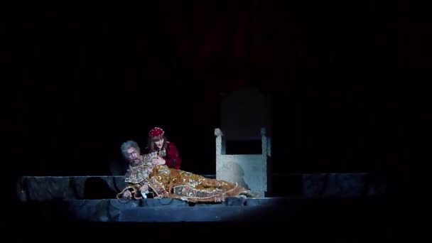 Dnipro Ukraine November 2017 Medlemmer Dnipro Opera Ballet Theatre Optræder – Stock-video
