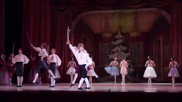 Ντνίπρο Στην Ουκρανία Ιανουαρίου 2018 Μπαλέτο Καρυοθραύστης Εκτελούνται Από Θέατρο — Αρχείο Βίντεο