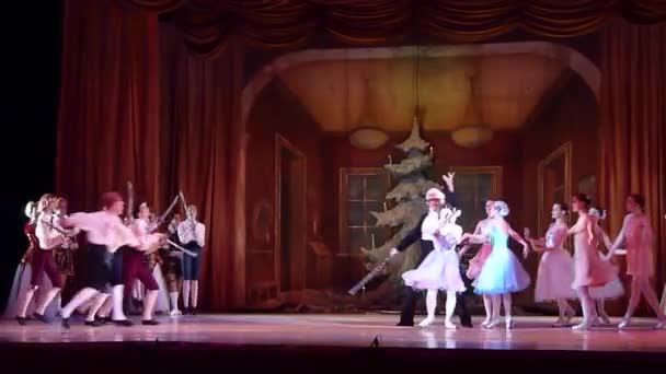 Dnipro Oekraïne Januari 2018 Notenkraker Ballet Uitgevoerd Door Dnipro Opera — Stockvideo