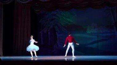 Dnipro, Ukrayna - 6 Ocak 2018: Dnipro Opera ve bale bale üyeleri tarafından gerçekleştirilen Fındıkkıran Balesi.