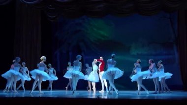 Dnipro, Ukrayna - 6 Ocak 2018: Dnipro Opera ve bale bale üyeleri tarafından gerçekleştirilen Fındıkkıran Balesi.