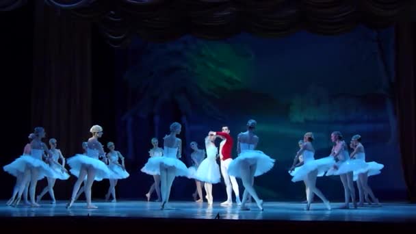 Dnipro Ucrania Enero 2018 Ballet Cascanueces Interpretado Por Miembros Del — Vídeos de Stock