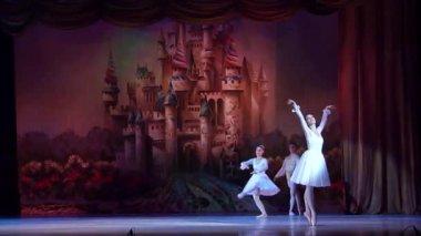 Dnipro, Ukrayna - 6 Ocak 2018: Dnipro Opera ve bale bale üyeleri tarafından gerçekleştirilen Fındıkkıran Balesi.