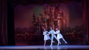 Dnipro, Ukrayna - 6 Ocak 2018: Dnipro Opera ve bale bale üyeleri tarafından gerçekleştirilen Fındıkkıran Balesi.