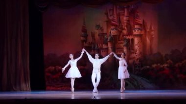 Dnipro, Ukrayna - 6 Ocak 2018: Dnipro Opera ve bale bale üyeleri tarafından gerçekleştirilen Fındıkkıran Balesi.