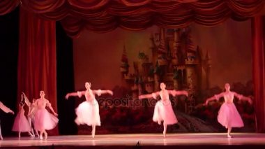 Dnipro, Ukrayna - 6 Ocak 2018: Dnipro Opera ve bale bale üyeleri tarafından gerçekleştirilen Fındıkkıran Balesi.