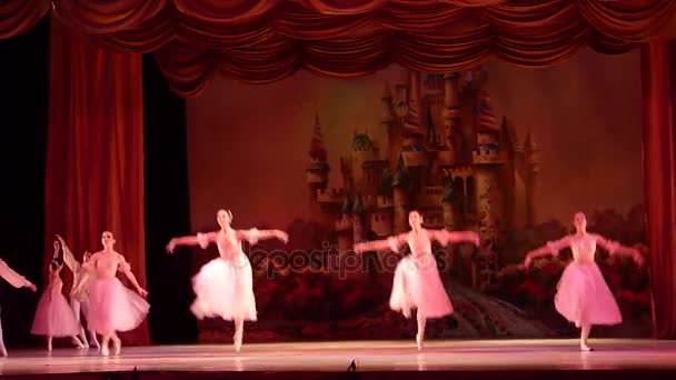Dnipro Ucraina Gennaio 2018 Balletto Schiaccianoci Eseguito Dai Membri Del — Video Stock