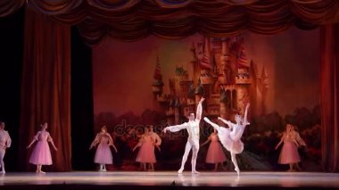 Dnipro, Ukrayna - 6 Ocak 2018: Dnipro Opera ve bale bale üyeleri tarafından gerçekleştirilen Fındıkkıran Balesi.