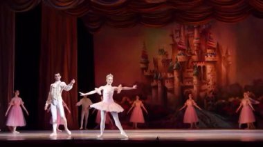 Dnipro, Ukrayna - 6 Ocak 2018: Dnipro Opera ve bale bale üyeleri tarafından gerçekleştirilen Fındıkkıran Balesi.