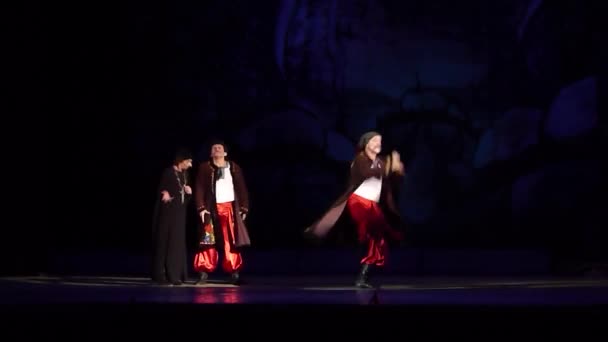 Dnipro Ukraine January 2018 Night Christmas Ballet Performed Dnepropetrovsk Opera — Stock Video