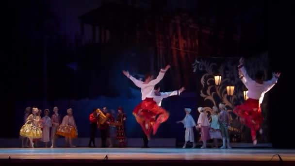 Dnipro Ucraina Gennaio 2018 Notte Prima Del Balletto Natalizio Eseguito — Video Stock