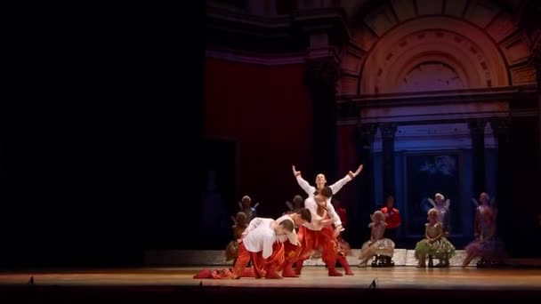 Dnipro Ukraine January 2018 Night Christmas Ballet Yang Ditampilkan Oleh — Stok Video