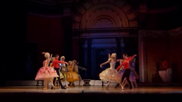 Dnipro Ukraine January 2018 Night Christmas Ballet Yang Ditampilkan Oleh — Stok Video