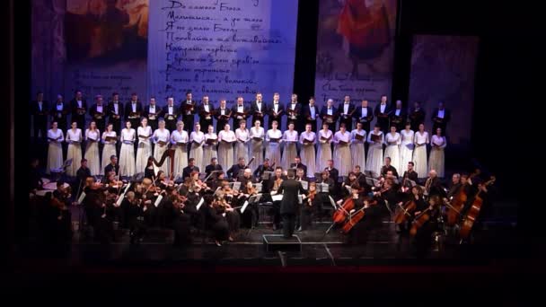 Dnipro Ucrania Marzo 2018 Cáucaso Sinfonía Cantata Para Coro Orquesta — Vídeo de stock