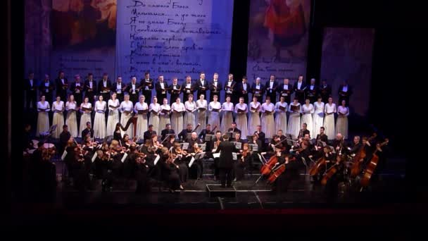 Dnipro Ucrania Marzo 2018 Cáucaso Sinfonía Cantata Para Coro Orquesta — Vídeos de Stock