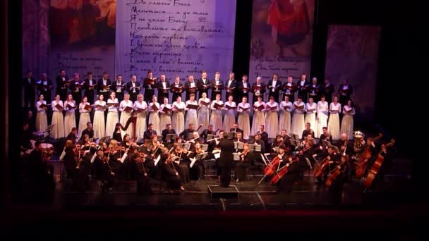 Dnipro Ucrania Marzo 2018 Cáucaso Sinfonía Cantata Para Coro Orquesta — Vídeo de stock