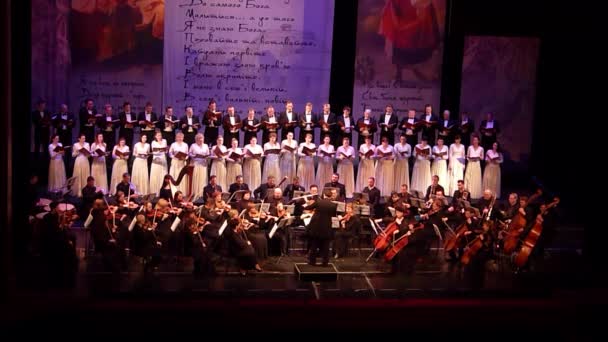 Dnipro Ucraina Marzo 2018 Caucaso Sinfonia Cantata Coro Orchestra Sinfonica — Video Stock