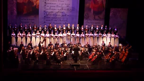 Dnipro Ukraine March 2018 Caucasus Cantata Symphony Choir Symphony Orchestra — Stock Video