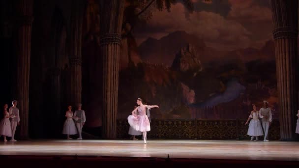 ドニプロ国立オペラ バレエ劇場のメンバーによって実行されるドニエプル ウクライナ 2018 白鳥の湖バレエ — ストック動画
