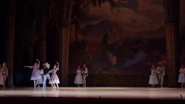 Dnipro Ucrania Marzo 2018 Ballet Swan Lake Interpretado Por Miembros — Vídeos de Stock