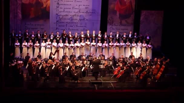 Dnipro Ukraina Marca 2018 Kaukaz Symfonia Kantata Chór Orkiestrę Symfoniczną — Wideo stockowe