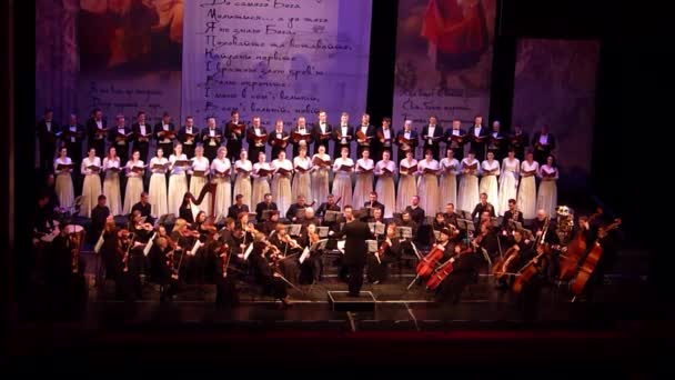 Dnipro Ukrayna Mart 2018 Yapılan Caucasus Cantata Senfoni Korosu Senfoni — Stok video