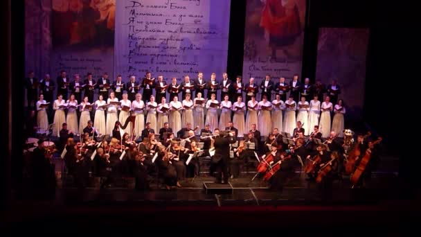 Dnipro Ucrânia Março 2018 Cáucaso Sinfonia Cantata Para Coro Orquestra — Vídeo de Stock